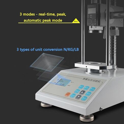 Digital Spring Tester Tension, Force Gauge Pull and Compression Testing Tools with LCD Display Screen, 3 Modes-Real-time, Peak, Auto-Peak, Unit N/KG/LB, Measuring Instrument (500N) in Saudi Arabia