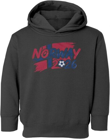 Norway Tribute Flag Graphic - 2026 Soccer Fans Toddler Hooded Sweatshirt in Saudi Arabia