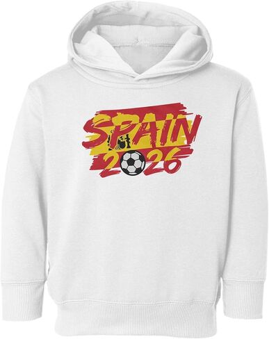 Spain Tribute Flag Graphic - 2026 Soccer Fans Toddler Hooded Sweatshirt in Saudi Arabia