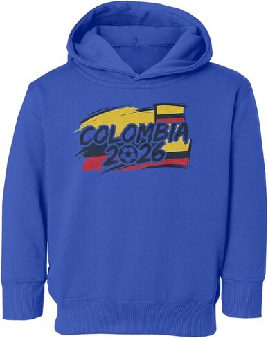 Colombia Tribute Flag Graphic - 2026 Soccer Fans Toddler Hooded Sweatshirt in Saudi Arabia