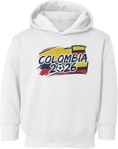 Colombia Tribute Flag Graphic - 2026 Soccer Fans Toddler Hooded Sweatshirt in Saudi Arabia