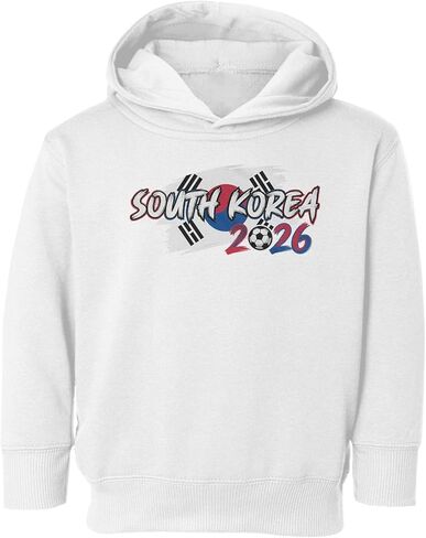 South Korea Tribute Flag Graphic - 2026 Soccer Fans Toddler Hooded Sweatshirt in Saudi Arabia