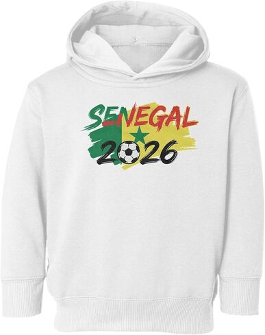 Senegal Tribute Flag Graphic - 2026 Soccer Fans Toddler Hooded Sweatshirt in Saudi Arabia