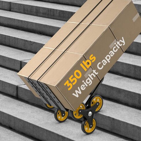 S AFSTAR Stair Climbing Cart, Heavy-Duty 350 lbs Capacity Stair Dolly for Stairs, Folding Trolley Cart with Telescoping Handle & Rubber Wheels, Portable Stair Climber Cart for Groceries Warehouse in Kuwait