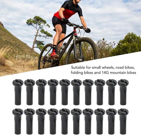 Iron Bicycle Spoke Hats - Durable Spoke Nipples for Small Wheels, Rust Resistant & Lightweight, Compatible with Road Folding & 14G Mountain Bikes, 2mm Diameter 14mm Length, 80 Pa (Type 1) in Saudi Arabia