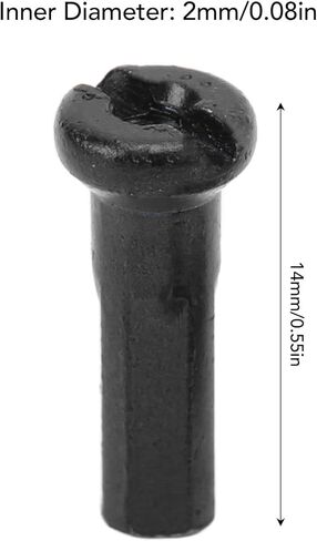 Iron Bicycle Spoke Hats - Durable Spoke Nipples for Small Wheels, Rust Resistant & Lightweight, Compatible with Road Folding & 14G Mountain Bikes, 2mm Diameter 14mm Length, 80 Pa (Type 1) in Saudi Arabia