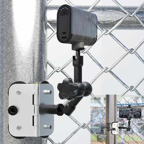 360° Adjustable Magnetic Fence Mount, Post Mount for Mevo Start, GoPro, iPhone and Action Cameras, Two 1/4" Threaded Points, with Safety Rope, for Recording Baseball,Softball and Tennis Games in Kuwait