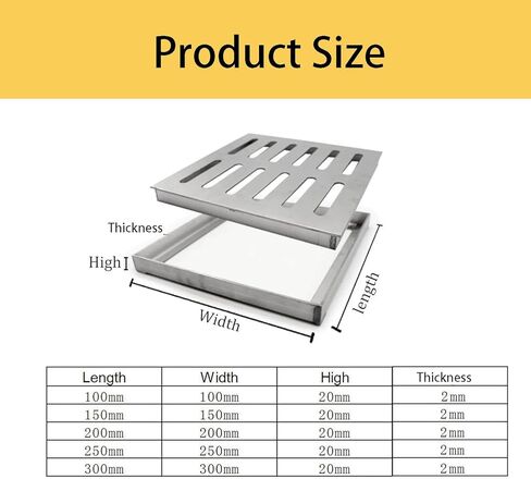 Outdoor Stainless Steel Drain Grates for Floor and Sewer Systems - Durable, Rust-Resistant, Heavy-Duty Grates for Efficient Water Drainage and Enhanced Yard Aesthetics in Kuwait
