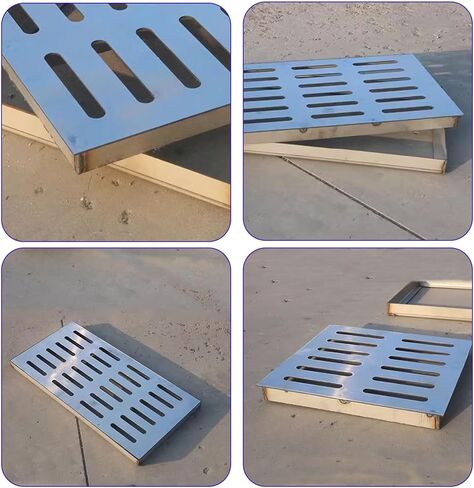 Outdoor Stainless Steel Drain Grates for Floor and Sewer Systems - Durable, Rust-Resistant, Heavy-Duty Grates for Efficient Water Drainage and Enhanced Yard Aesthetics in Kuwait