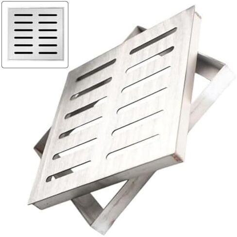 Durable Stainless Steel Drain Grate | Square Sewer Grid for Rainwater Well Cover | Corrosion-Resistant & Heavy-Duty Drainage Solution in Kuwait