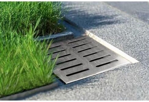 Durable Stainless Steel Drain Grate - Square Sewer Grid for Rainwater Collection, Corrosion-Resistant Well Cover, Heavy-Duty Design for Long-Lasting Use in Kuwait