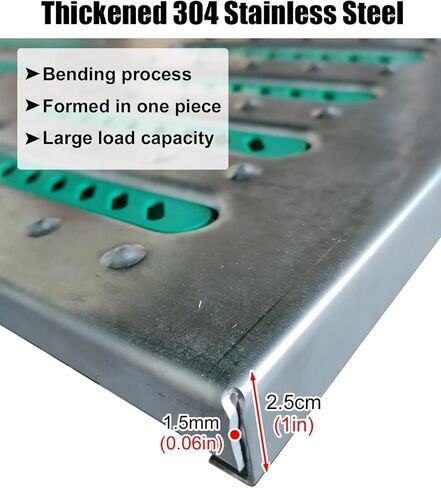 Heavy Duty Stainless Steel Drain Grate - Durable Channel Cover for Superior Floor Drainage & Sewer Protection, Ideal for Commercial & Residential Use in Kuwait