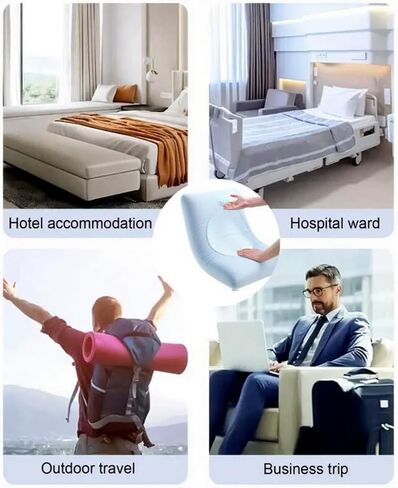 10PCS Disposable Pillow Covers Case Disposable Pillow Case Covers Pillowcases Breathable Bedding Portable Pillowcase Single-Use for Medical Hospital, Take a Train, Camping Travel & Hotel 16*27" Blue in Saudi Arabia