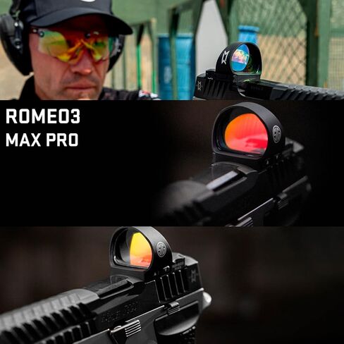 SIG SAUER ROMEO3MAX PRO 1x31mm Durable Aluminum IPX-7 Waterproof Fogproof Shooting Pistol Reflex Sight | Illuminated Red Dot Reticle, 15 Brightness Settings in Saudi Arabia