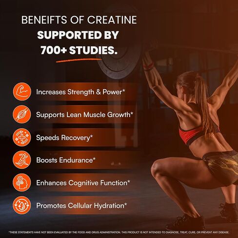 Creapure Creatine Monohydrate Powder, 60 Servings, Unflavored, NSF Certified Creatine for Muscle Growth, Strength & Recovery, Pure German Creatine Monohydrate for Women & Men in Saudi Arabia