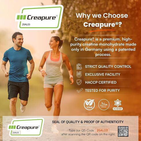 Creapure Creatine Monohydrate Powder, 60 Servings, Unflavored, NSF Certified Creatine for Muscle Growth, Strength & Recovery, Pure German Creatine Monohydrate for Women & Men in Saudi Arabia