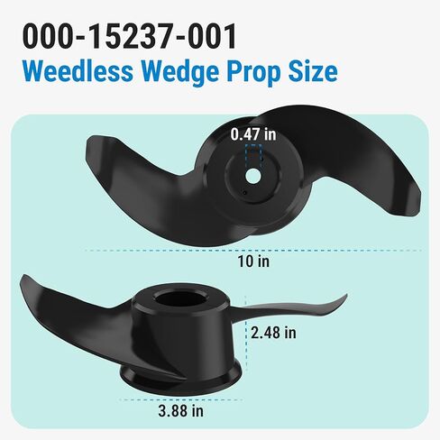 000-15237-001 Weedless Propeller, Compatible with Lowrance Ghost ＆ Ghost X Trolling Motor, Replace Ghost Series 47, 52, 60 inch Trolling Motor Prop in Saudi Arabia