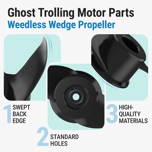 000-15237-001 Weedless Propeller, Compatible with Lowrance Ghost ＆ Ghost X Trolling Motor, Replace Ghost Series 47, 52, 60 inch Trolling Motor Prop in Saudi Arabia