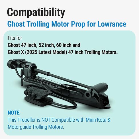 000-15237-001 Weedless Propeller, Compatible with Lowrance Ghost ＆ Ghost X Trolling Motor, Replace Ghost Series 47, 52, 60 inch Trolling Motor Prop in Saudi Arabia