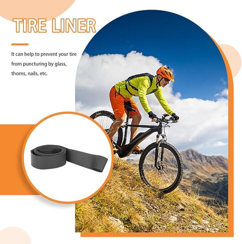 بطانة حافة الدراجة، 20 بوصة/24 بوصة/26 بوصة/27.5 بوصة/29 بوصة/700C شريط شريط حافة الدراجة PVC وسادة حماية للدراجة الجبلية خفيفة الوزن أنبوب داخلي للإطارات ثقب لدراجة الطريق in Saudi Arabia