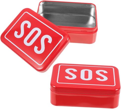 2pcs Military Grade Survival Kit Compact Metal Sos Tool Box Emergency First Aid Organizer Tin in Saudi Arabia