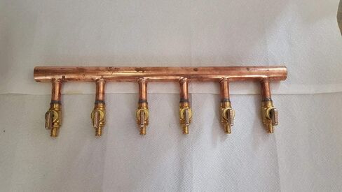Return Manifold 1" Header with 1/2" Pex Outlets in Saudi Arabia
