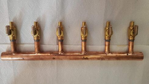 Return Manifold 1" Header with 1/2" Pex Outlets in Saudi Arabia