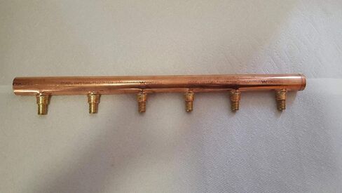 Supply Manifold 1" Header with 1/2" Pex Outlets in Saudi Arabia