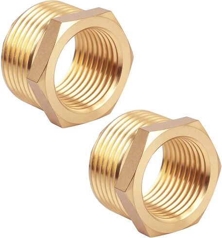 9pcs المخفضة النحاسية جلبة سدقية ، 1/4 "npt ذكور إلى 1/8" محول مخفض الأنابيب الملولبة من الإناث لتطبيقات الغاز الهيدروليكي السباكة in Kuwait