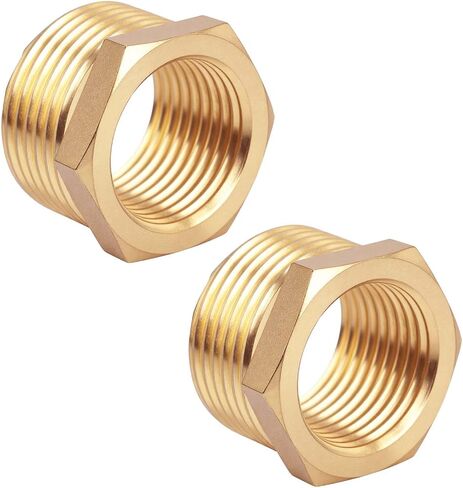 9pcs المخفضة النحاسية جلبة سدقية ، 1/4 "npt ذكور إلى 1/8" محول مخفض الأنابيب الملولبة من الإناث لتطبيقات الغاز الهيدروليكي السباكة in Kuwait