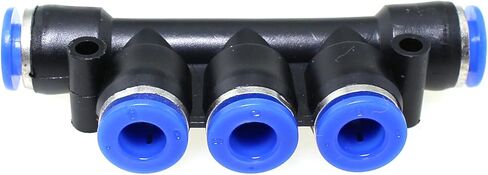Maxmoral 5PCS Plastic Inline Manifold Fittings Push Into Connecting Pipe 6mm 1/4 Inch Tube Outer Diameter Five Way Connector in Saudi Arabia