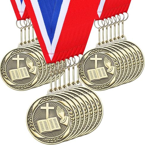 Kenning 20 Pcs 2'' Gold Medals for Awards Bulk Gold Winner Medals with Neck Ribbons Metal Trophy Award Prize Gift for School Graduation Participation Competitions Sports Tournaments in Saudi Arabia