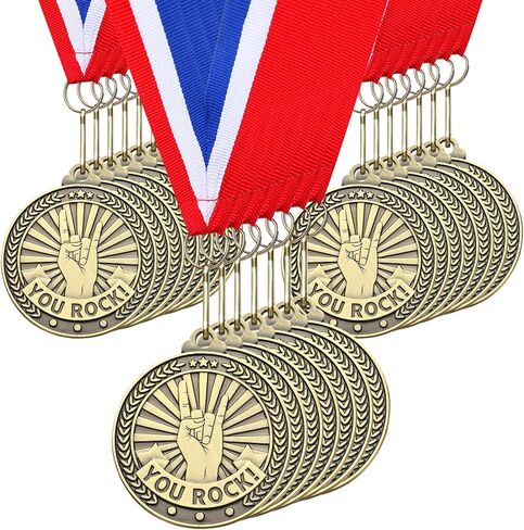 Kenning 20 Pcs 2'' Gold Medals for Awards Bulk Gold Winner Medals with Neck Ribbons Metal Trophy Award Prize Gift for School Graduation Participation Competitions Sports Tournaments in Saudi Arabia