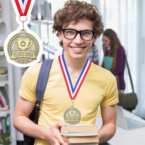 Kenning 20 Pcs 2'' Gold Medals for Awards Bulk Gold Winner Medals with Neck Ribbons Metal Trophy Award Prize Gift for School Graduation Participation Competitions Sports Tournaments in Saudi Arabia