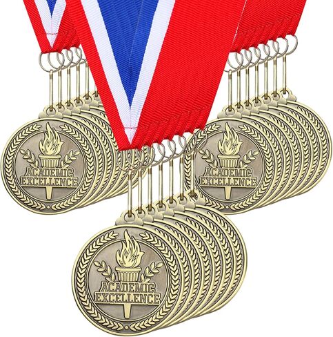 Kenning 20 Pcs 2'' Gold Medals for Awards Bulk Gold Winner Medals with Neck Ribbons Metal Trophy Award Prize Gift for School Graduation Participation Competitions Sports Tournaments in Saudi Arabia