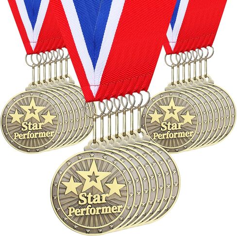 Kenning 20 Pcs 2'' Gold Medals for Awards Bulk Gold Winner Medals with Neck Ribbons Metal Trophy Award Prize Gift for School Graduation Participation Competitions Sports Tournaments in Saudi Arabia