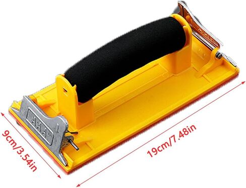 2 حزمة من حامل ورق الرمل مع مقبض إسفنجي وحامل ورق الصنفرة اليدوي كتلة الصنفرة لأوراق الصنفرة الجافة الرطبة مقاس 9 × 3.6 بوصة، تشكيلة متنوعة من أوراق الصنفرة in Kuwait