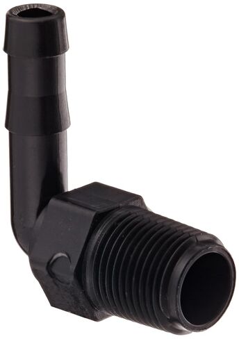 بانجو HB038-90 تركيب خرطوم البولي بروبيلين، كوع 90 درجة، 3/8 بوصة NPT ذكر × 3/8 بوصة شائكة in Saudi Arabia
