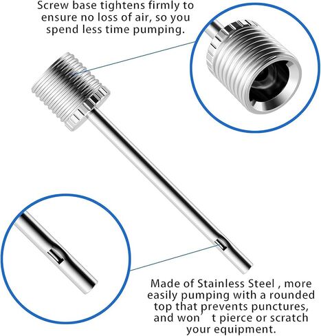 Air Pump Needle 35pcs, Ball Inflation for Basketball, Soccer, Volleyball, Football or Rugby Balls Replacement Pin Inflating with Storage Box Silver in Kuwait