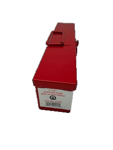 42940 | Size A 2"x2" Stainless Steel Slotted Shim - 130pc Mini Assortment in Saudi Arabia