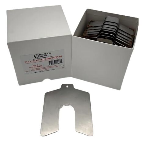 42965 | Size C 4"x4" Stainless Steel Slotted Shim - 80pc Shop Kit in Saudi Arabia