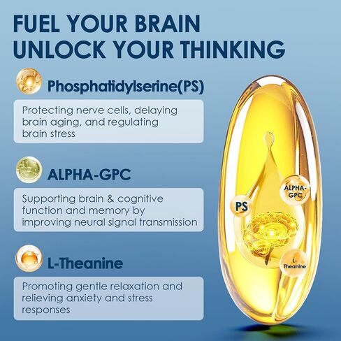 ZEBORA Omega-3 Fish Oil 2000mg - High Potency DHA & EPA Omega 3 with Alpha-GPC & PS for Brain, Cognition & Heart Support, Sustainably Sourced, 120 Softgels in Kuwait