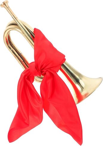 بوق بوق للمبتدئين، آلة نفخ نحاسية معدنية مع وشاح أحمر، آلة موسيقية للمراهقين مناسبة لفرقة المدرسة وعروض الأوركسترا in Kuwait
