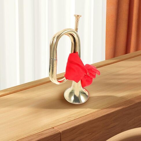 بوق بوق للمبتدئين، آلة نفخ نحاسية معدنية مع وشاح أحمر، آلة موسيقية للمراهقين مناسبة لفرقة المدرسة وعروض الأوركسترا in Kuwait