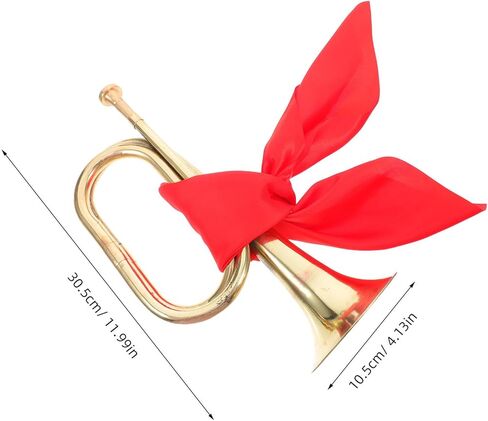 بوق بوق للمبتدئين، آلة نفخ نحاسية معدنية مع وشاح أحمر، آلة موسيقية للمراهقين مناسبة لفرقة المدرسة وعروض الأوركسترا in Kuwait