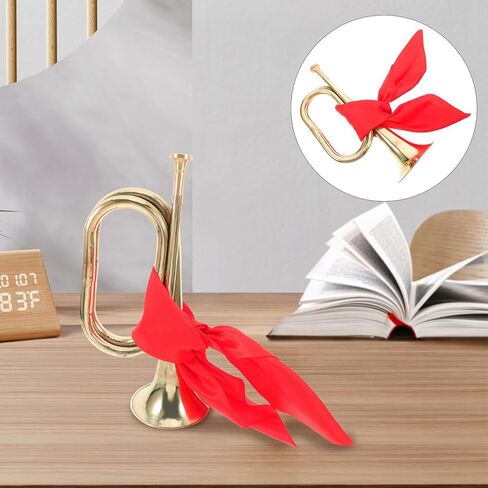 بوق بوق للمبتدئين، آلة نفخ نحاسية معدنية مع وشاح أحمر، آلة موسيقية للمراهقين مناسبة لفرقة المدرسة وعروض الأوركسترا in Kuwait