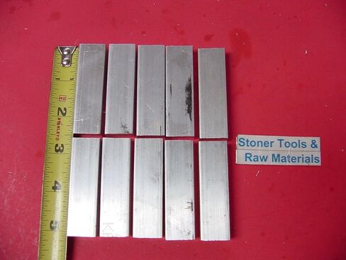 10 Pieces 3/8" X 3/4" Aluminum 6061 Flat BAR 2.5" Long .375" Solid Mill Stoc in Saudi Arabia