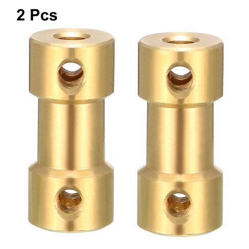 2PCS M3 Thread 3x3mm Shaft Coupler Connector Adapter Gold Tone for RC Model Motor L20XD9 Airplane Boat in Saudi Arabia