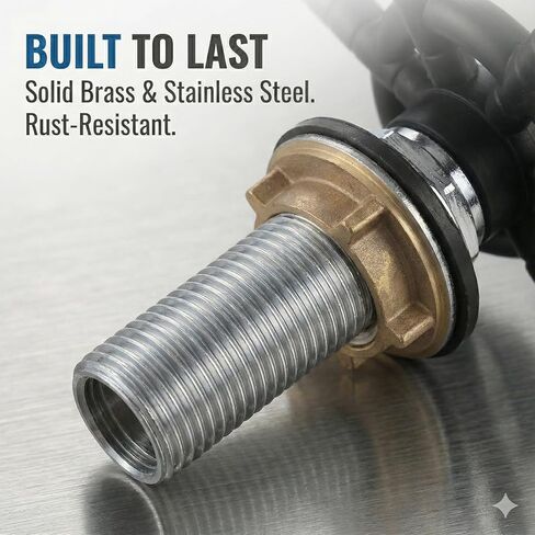 5 Hole High Pressure Glass Rinser for Kitchen Sink - Automatic Cup Washer Attachment - Brass & Stainless Steel Bar Glass Cleaner for Baby Bottles, Wine Glasses & Coffee Mugs(Base Housing Not Included) in Saudi Arabia