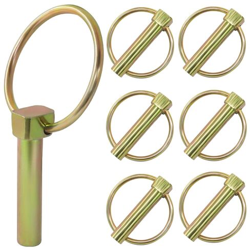 6 قطع 3/8 بوصة دبوس لينش، مستدير عالي التحمل للجرارات دبوس قفل دبوس لشاحنات المقطورات الزراعية وجزازات العشب in Kuwait